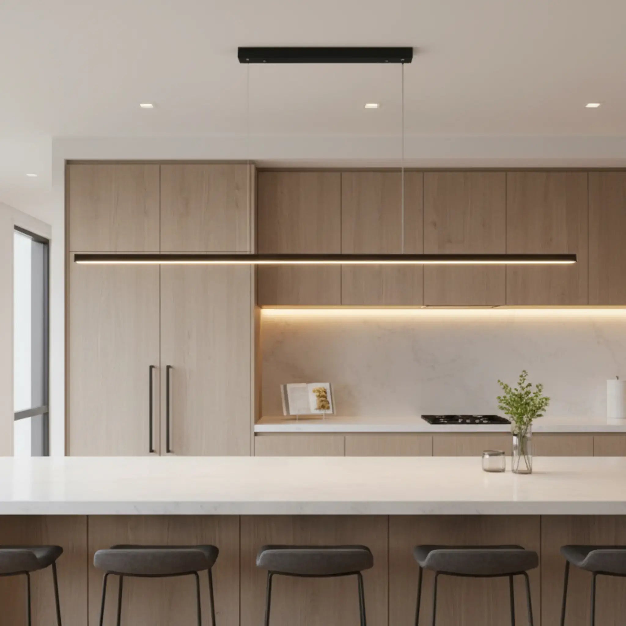 Oriel Shard 1800mm 34w Cct Led Slimline Pendant Light