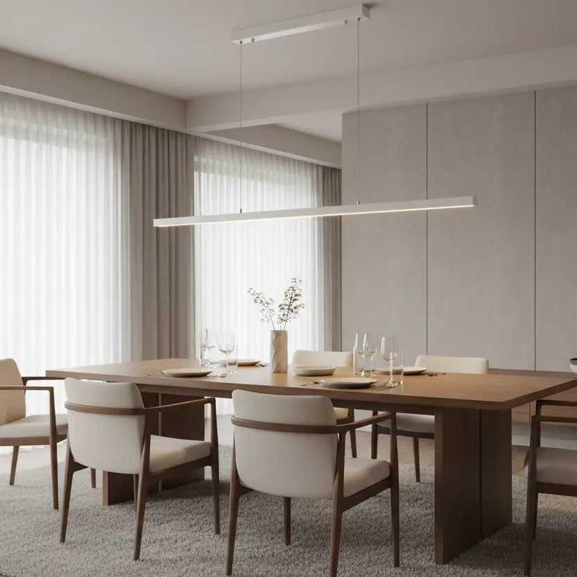Oriel Shard 1200mm 24W CCT LED White Slimline Pendant