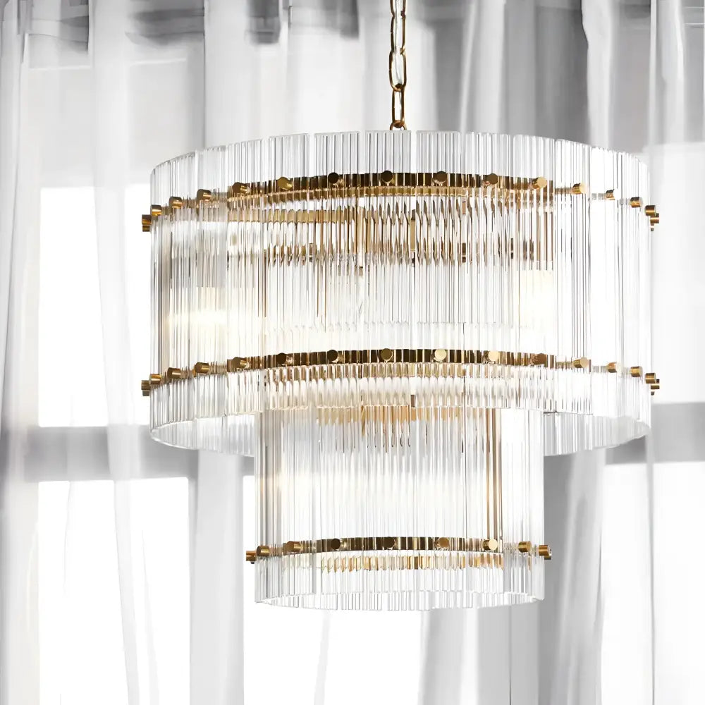 Green Earth Lighting Australia Home & Garden > Lighting Paloma Brass 2 Tier 9 Light Pendant 20693