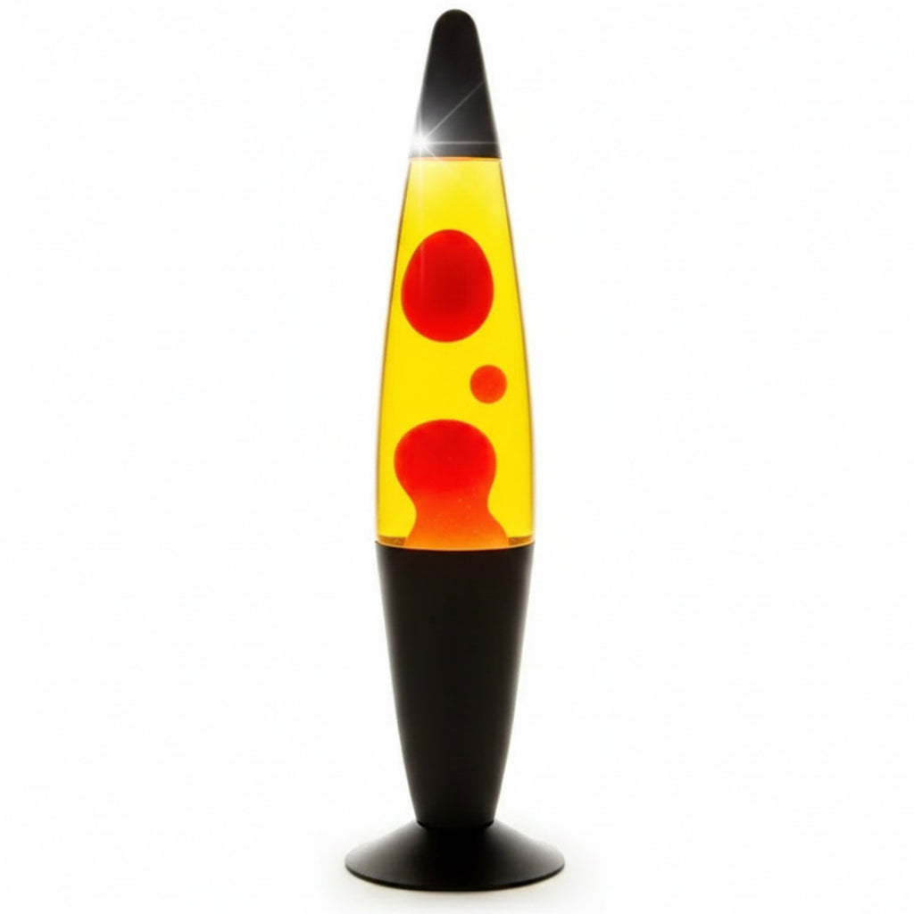 MDI Black Red Yellow Peace Motion Lava Lamp