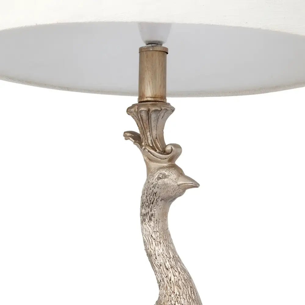 CAFE LIGHTING & LIVING Table Lamp Peacock Table Lamp - Champagne Gold 11627