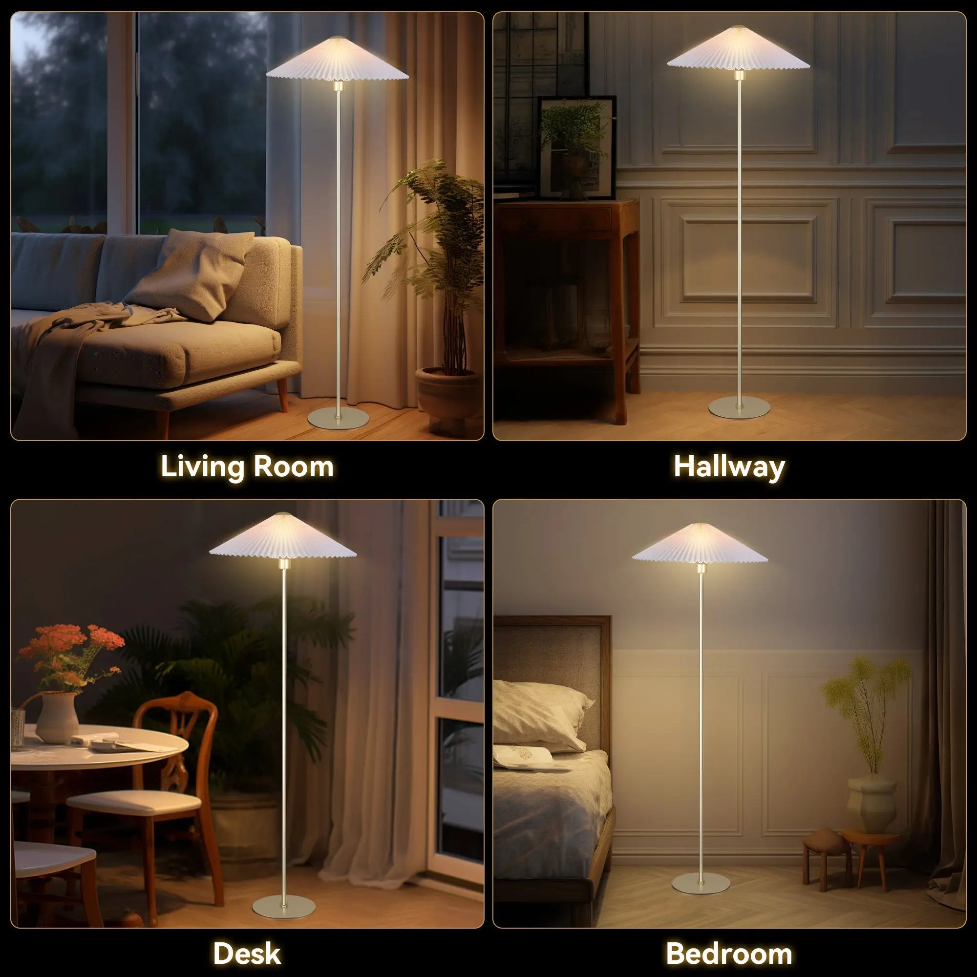Peck Pleated Floor Lamp Lexi Lighting