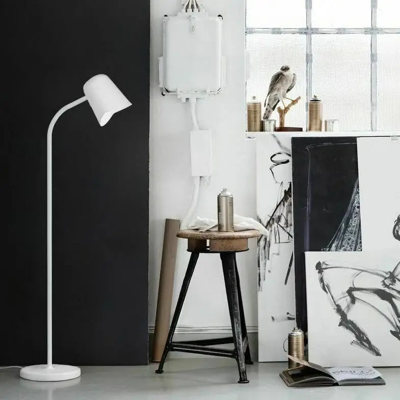 Peggy Adjustable Floor Lamp in White Lexi Lighting