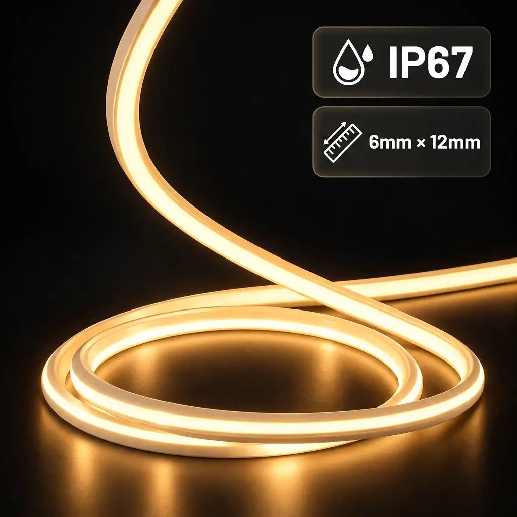 SILICA FLEX PRO – 6×12mm Side Bend LED Neon Flex 3000K IP67