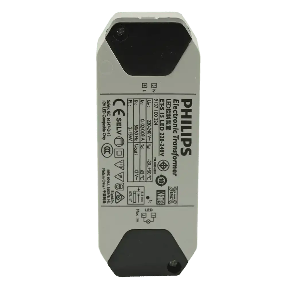 Philips Transformer Philips Dimmable Electronic Transformer for use with 12V MR16 LED (ET-S 15) ETS15