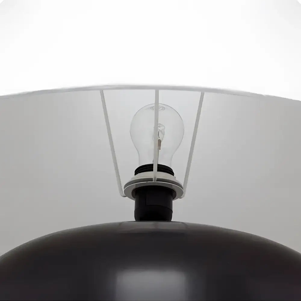 CAFE LIGHTING & LIVING Table Lamp Picasso Table Lamp - Black w White Shade B13286