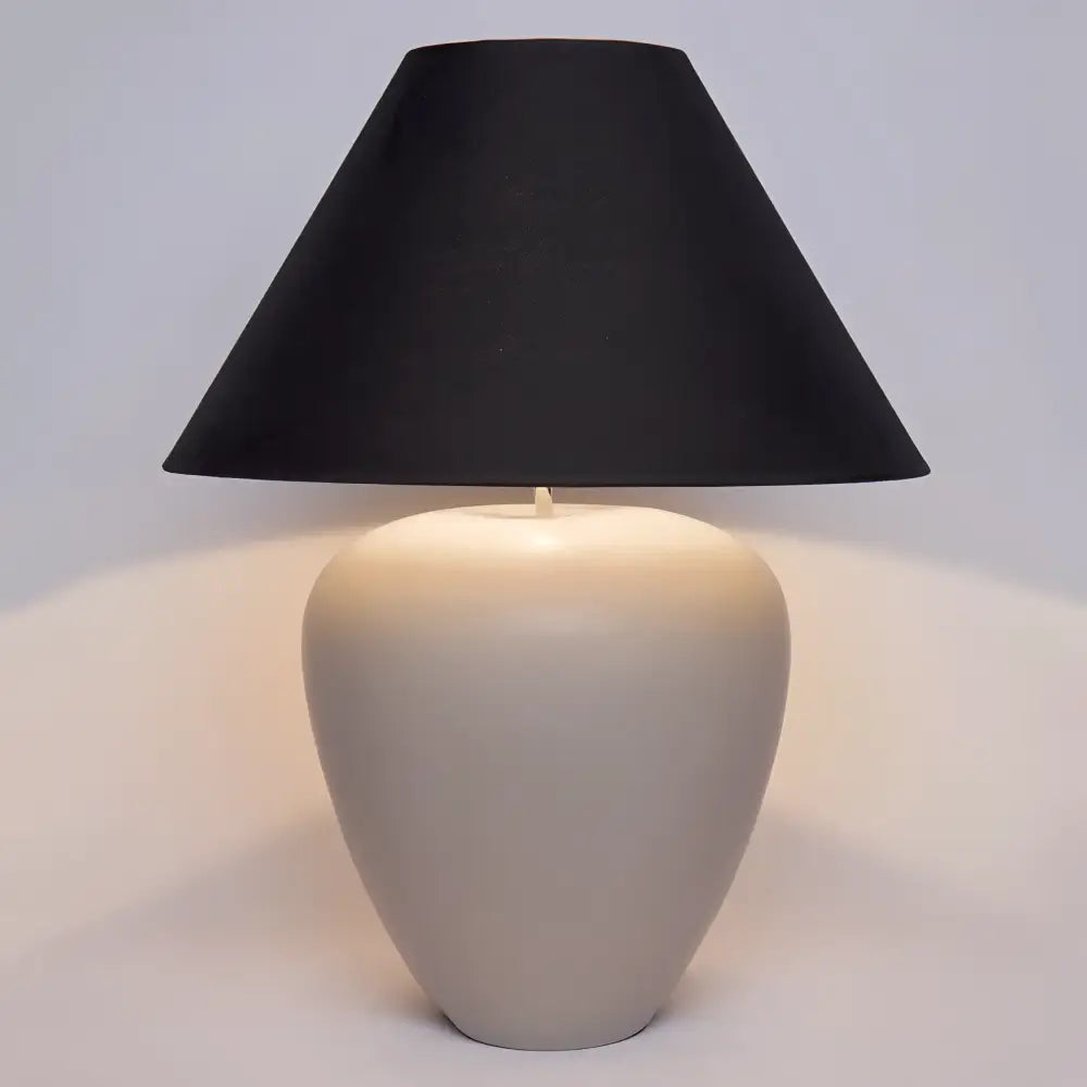 CAFE LIGHTING & LIVING Table Lamp Picasso Table Lamp - Natural w Black Shade B13296