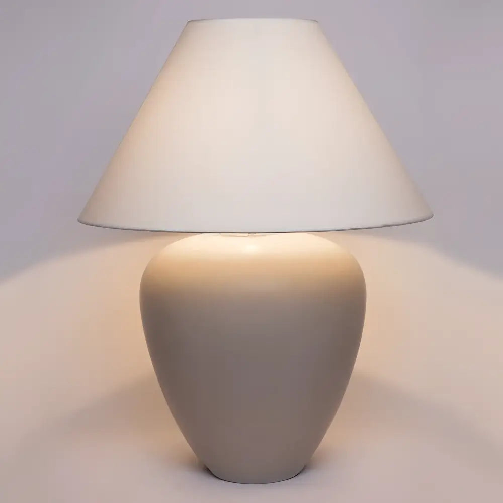 CAFE LIGHTING & LIVING Table Lamp Picasso Table Lamp - Natural w White Shade B13287
