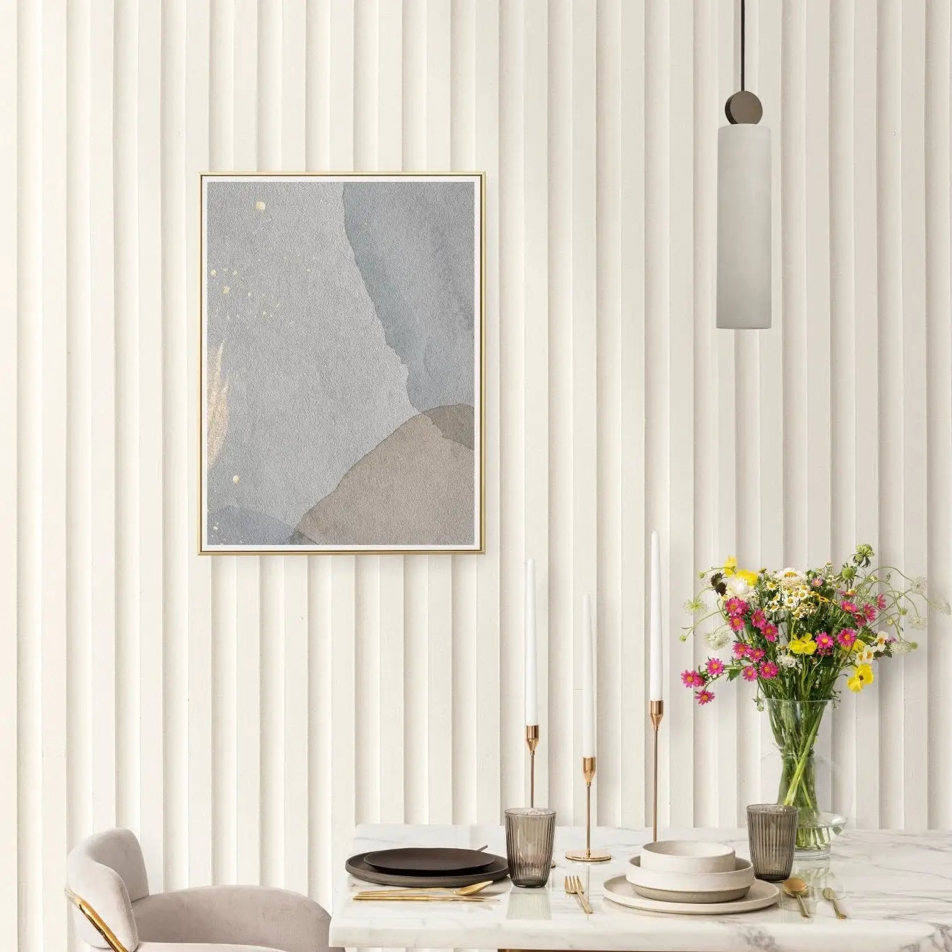 Portenza Alabaster Stone Spanish Marble Minimalist Pendant Light