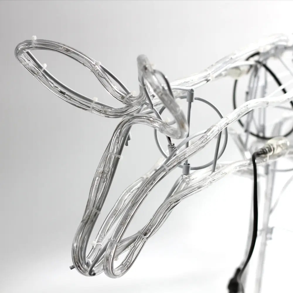 Promo Christmas Figure 3D Illuminated LED Reindeer Stand Feeding with Motor | Three Colour Options