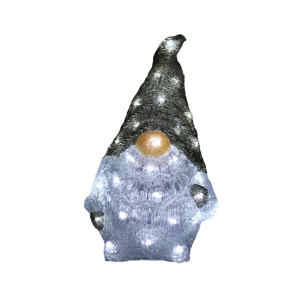 Promo Christmas Figure Acrylic Grey Santa Gonk - H40cm ACY014-P