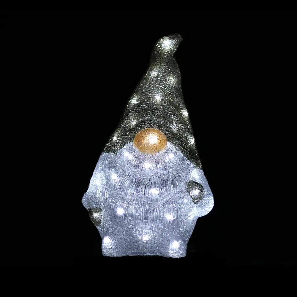 Promo Christmas Figure Acrylic Grey Santa Gonk - H40cm ACY014-P