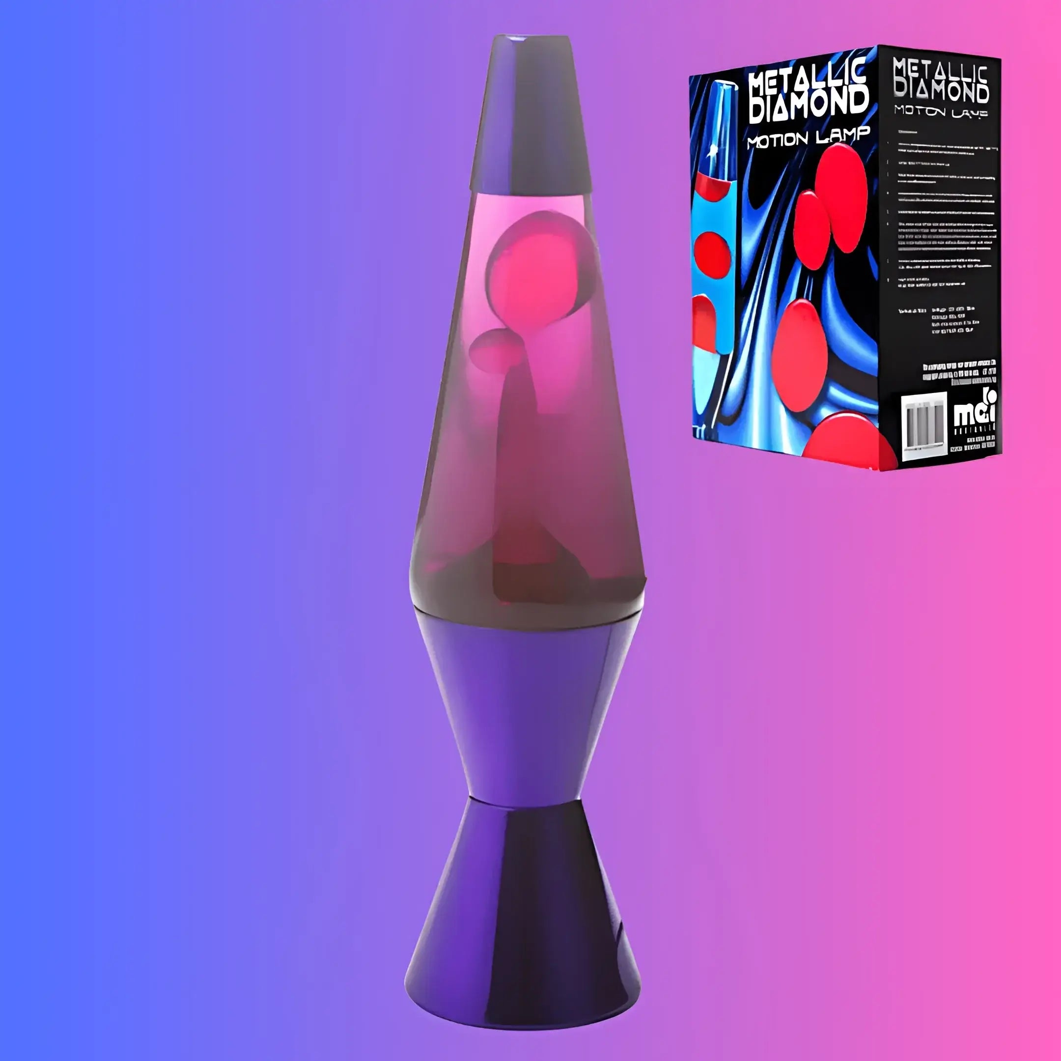 Purple/pink/purple Metallic Diamond Motion Lamp