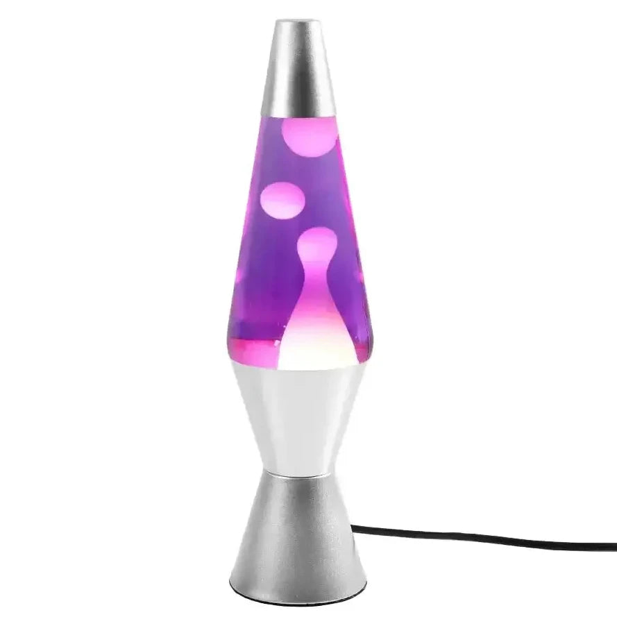 Silver White Purple Diamond Motion Lava Lamp Eoe