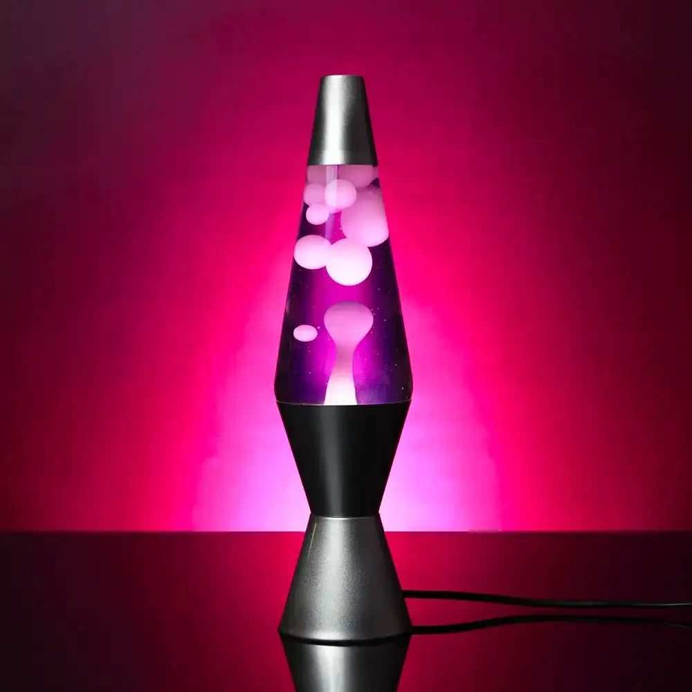Silver White Purple Diamond Motion Lava Lamp Eoe