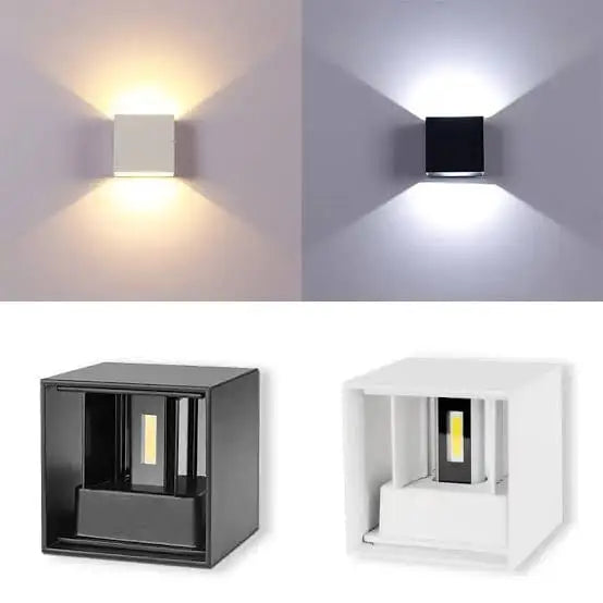 Qzao Exterior Wall Light CUBE Up/Down LED Adjustable Light Surface Mount Wall Light