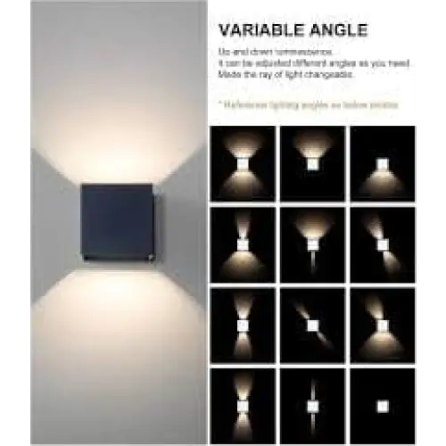 Qzao Exterior Wall Light CUBE Up/Down LED Adjustable Light Surface Mount Wall Light