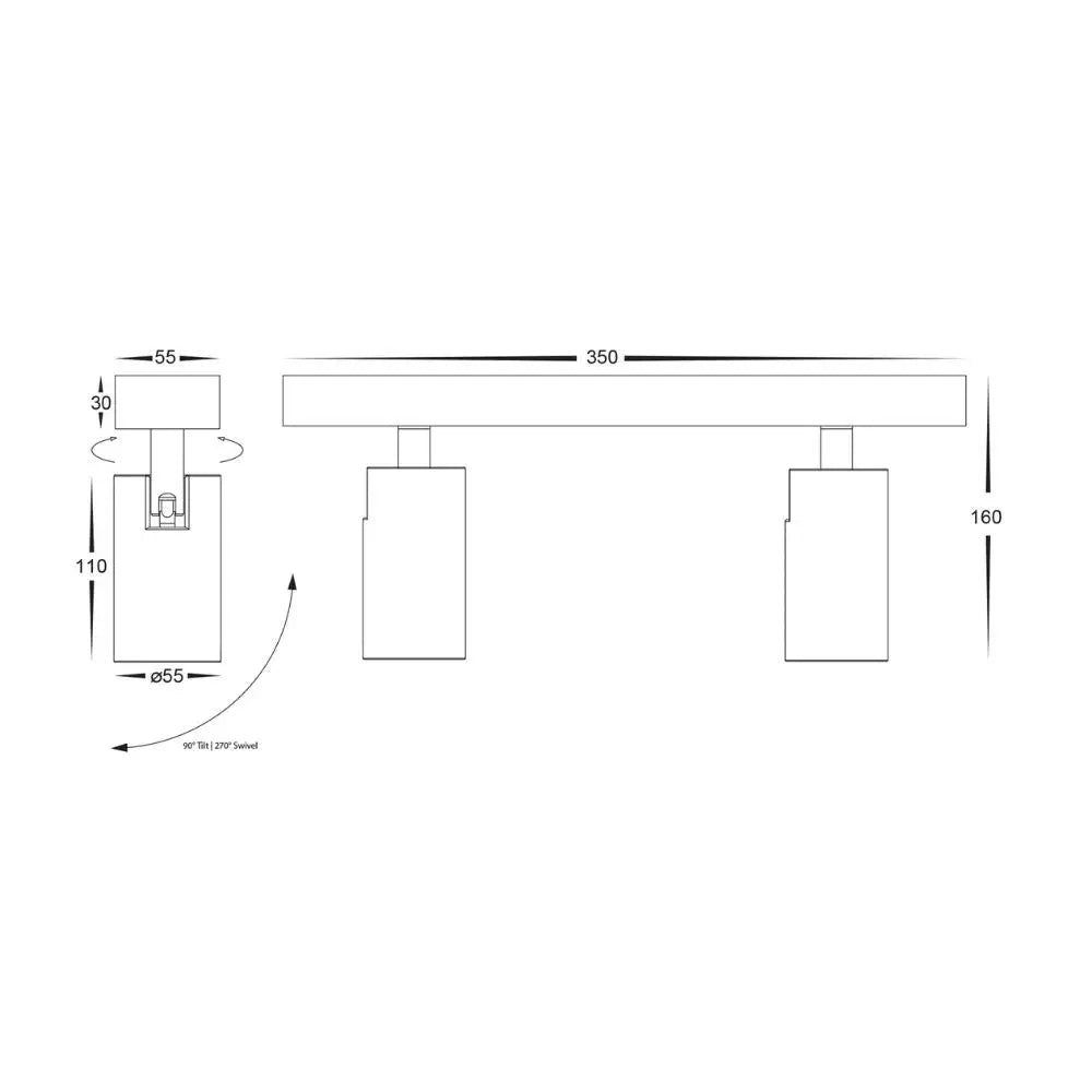 Revo - Double Spot Cct Led Light Bar Ip20 Havit Havit
