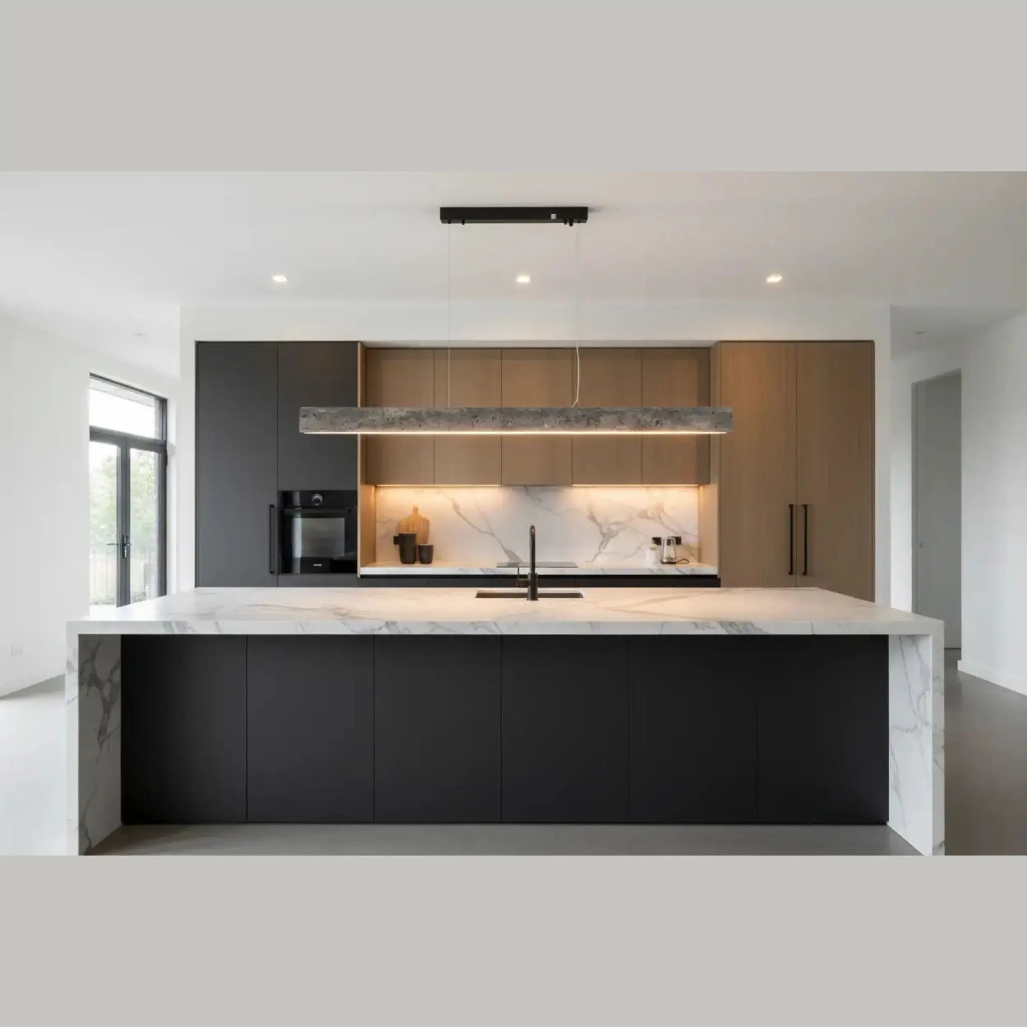 Ridge Travertine Pendant Light 1500mm | Modern Linear Led Pendant
