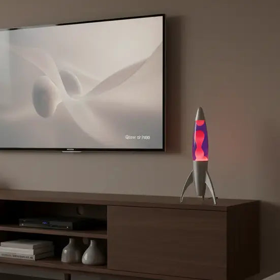 Purple Red Rocket Motion Lava Lamp