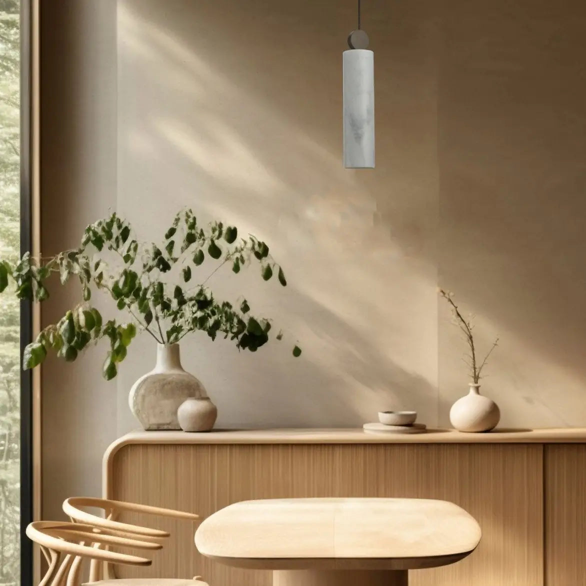 Romano Alabaster Stone Spanish Marble Pendant Light