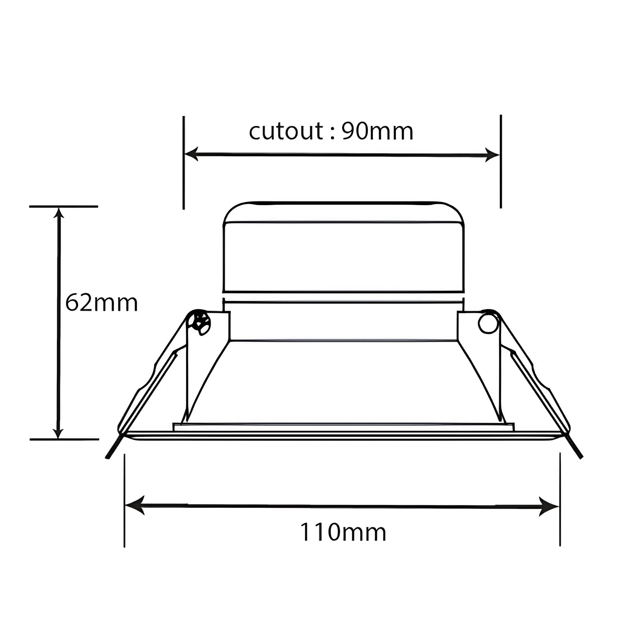Samsung 10w Tri-colour Dimmable Recessed Ceiling Light 90mm