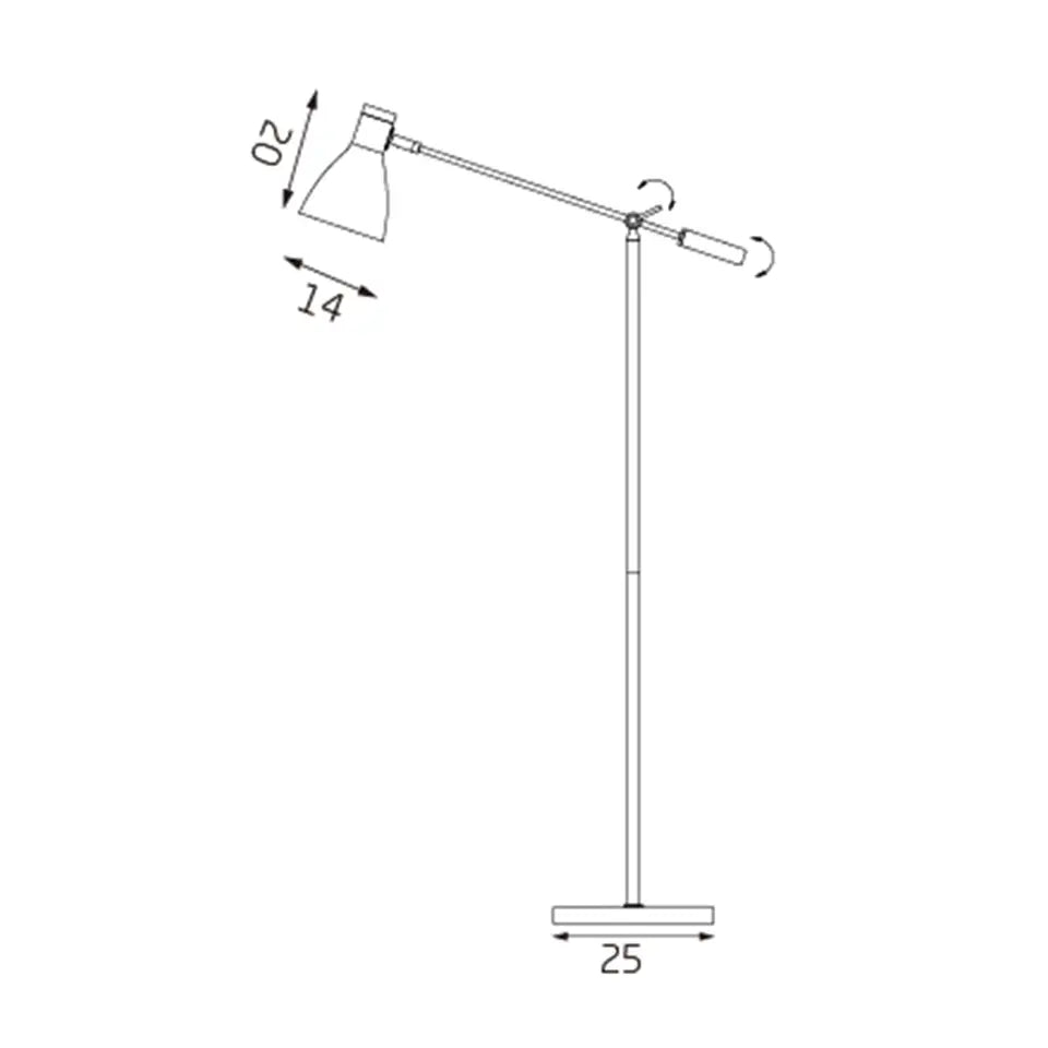 Scandinavian Adjustable Floor Lamp - White Lexi
