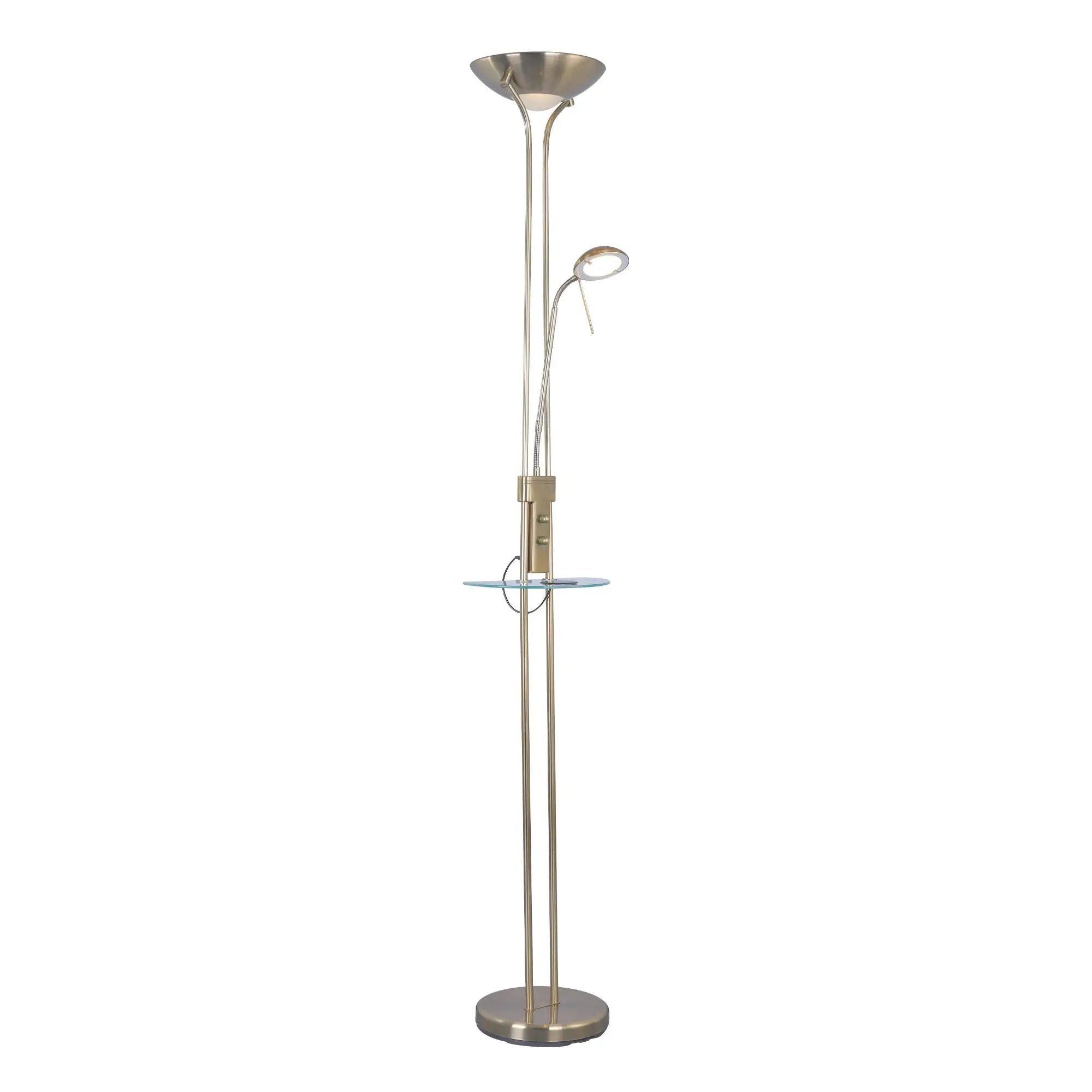 Seed Usb Led Mother & Child Floor Lamp - Antique Brass