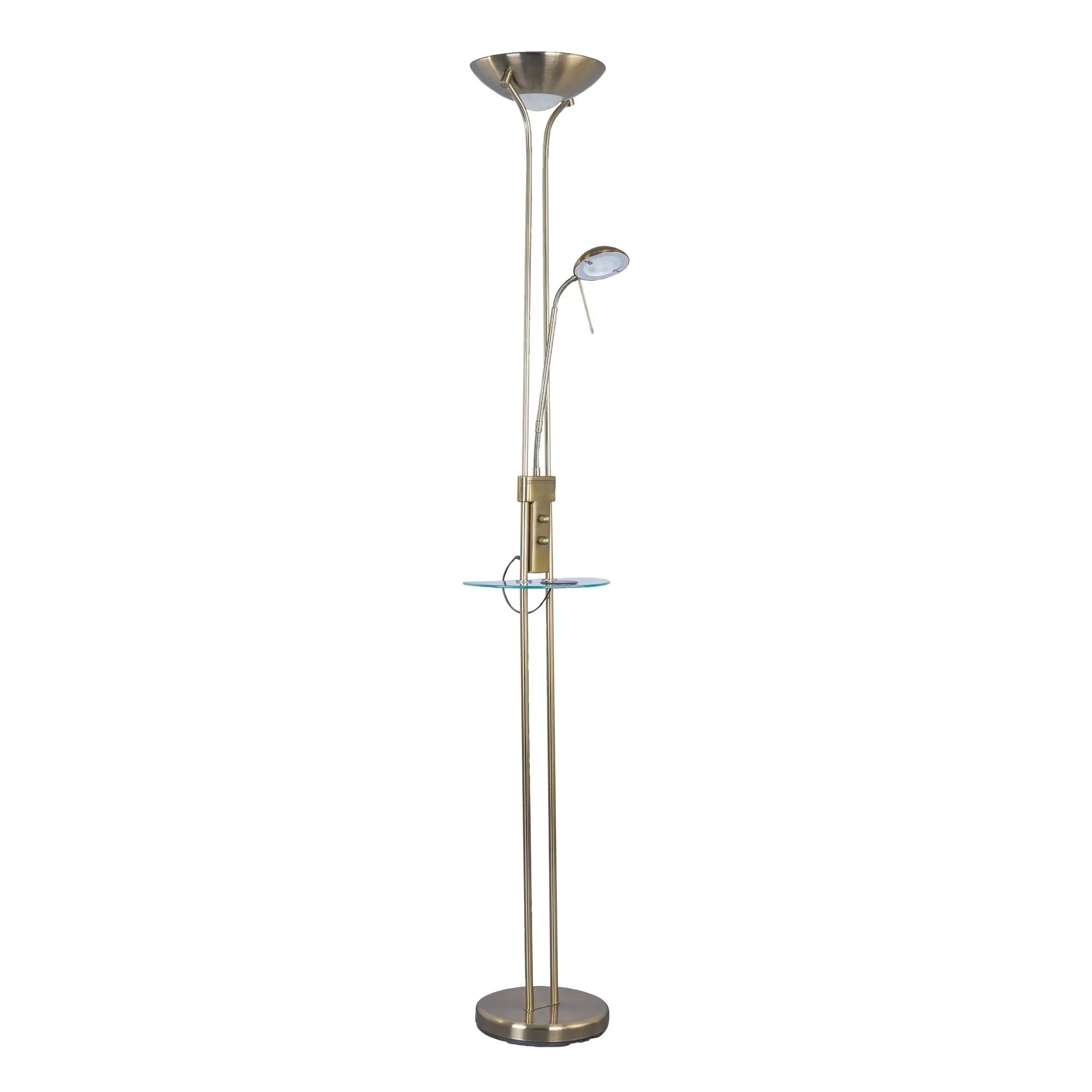 Seed Usb Led Mother & Child Floor Lamp - Antique Brass
