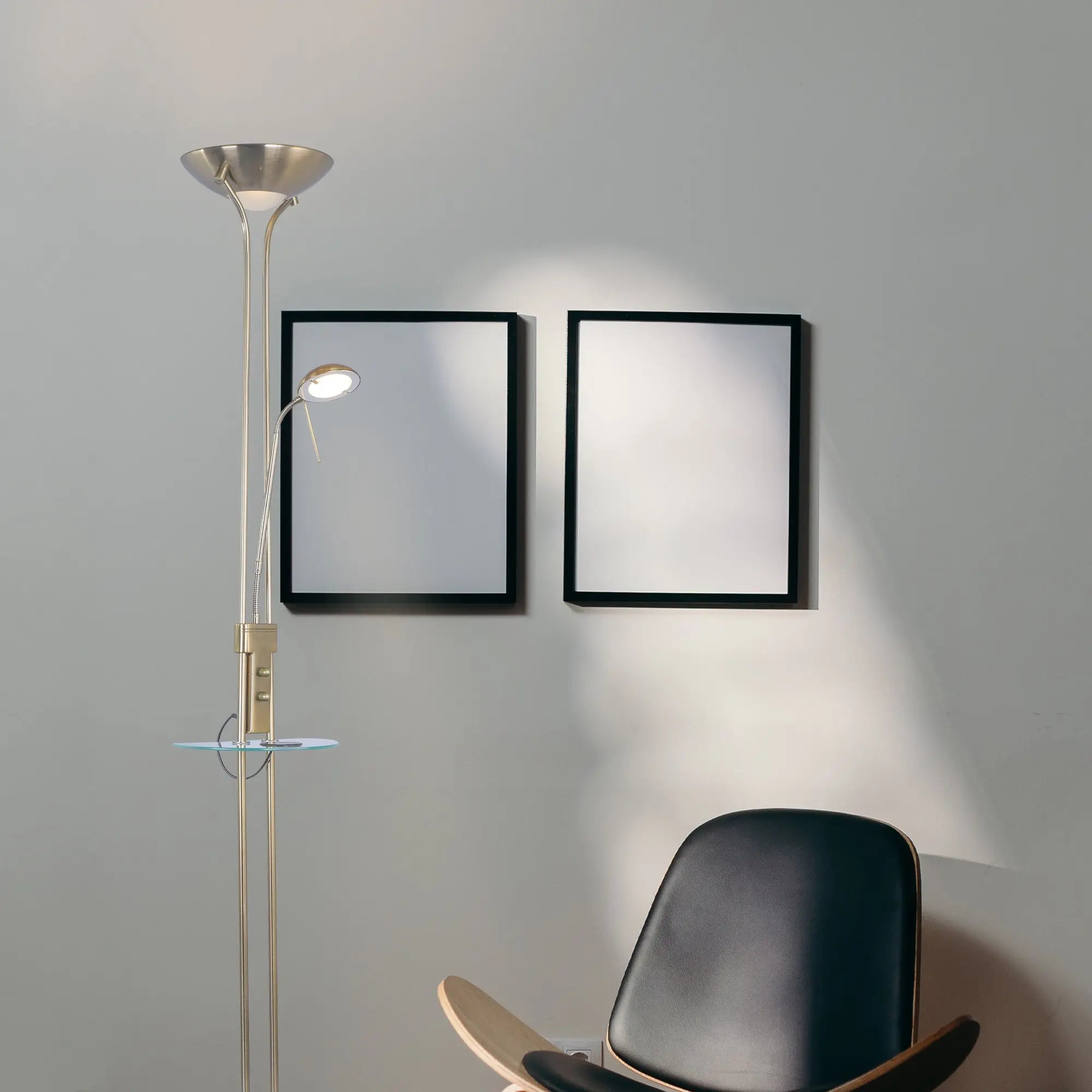 Seed Usb Led Mother & Child Floor Lamp - Antique Brass