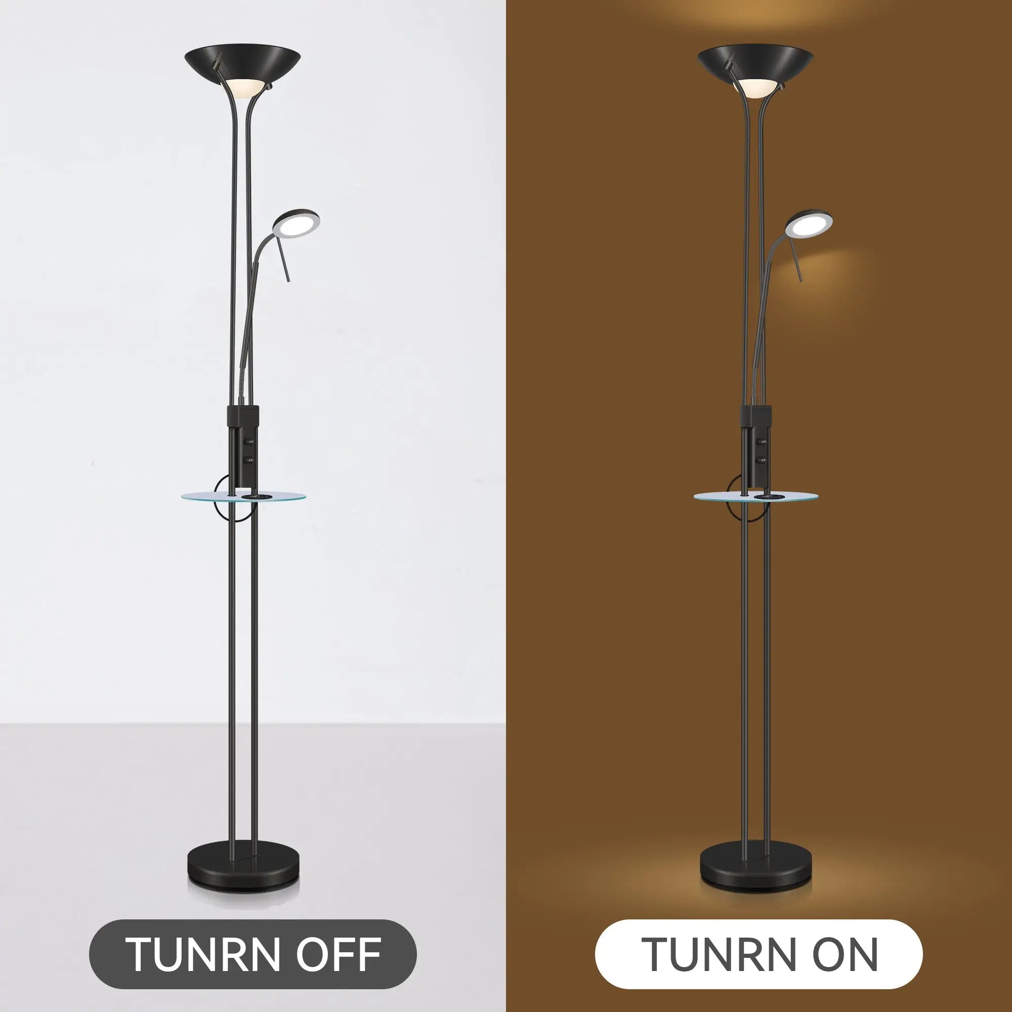Seed Usb Led Mother & Child Floor Lamp - Black Lexi