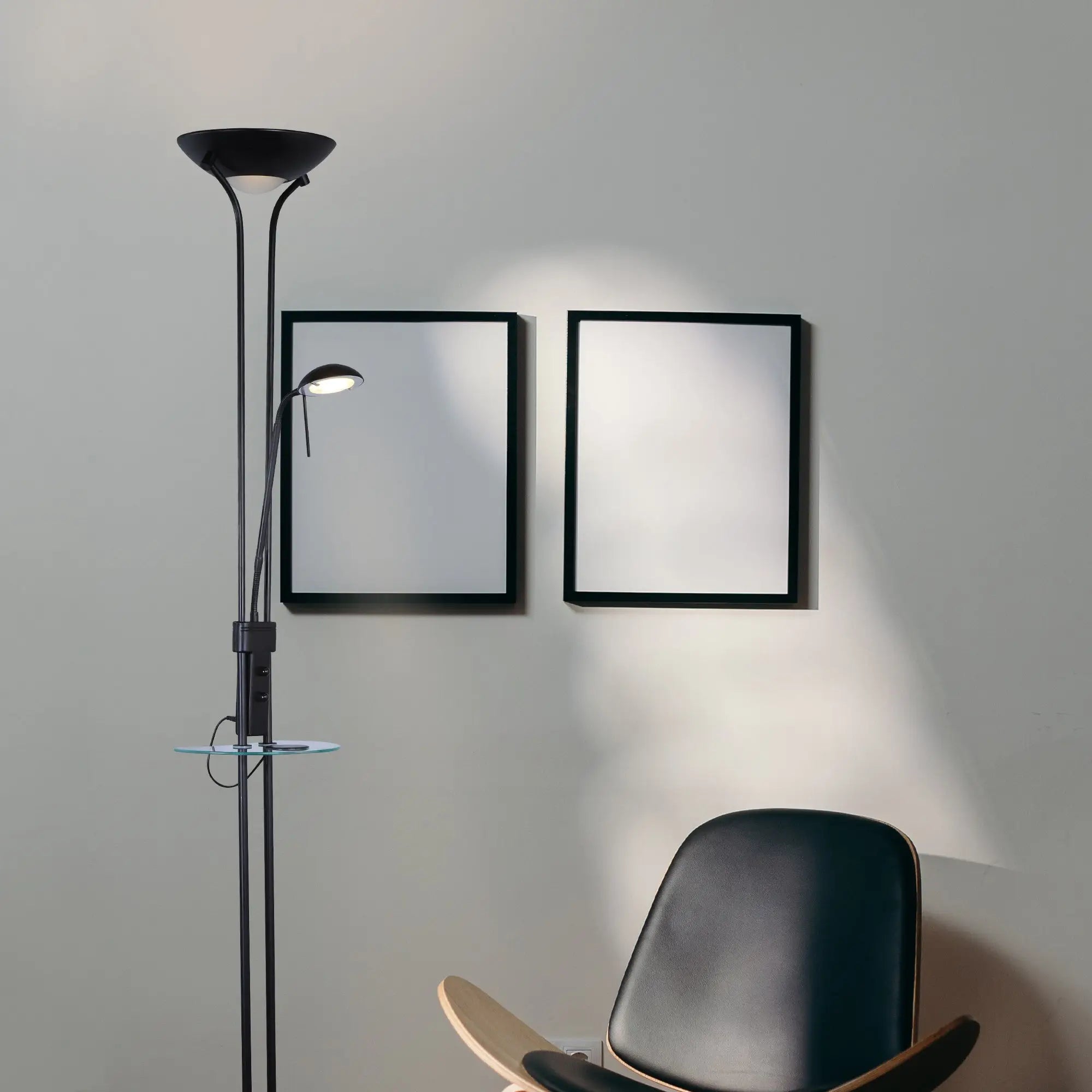 Seed Usb Led Mother & Child Floor Lamp - Black Lexi