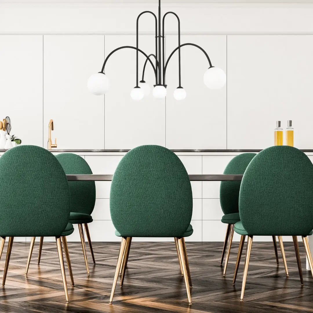 Sestina 6 Light Arched Black Pendant Fitting