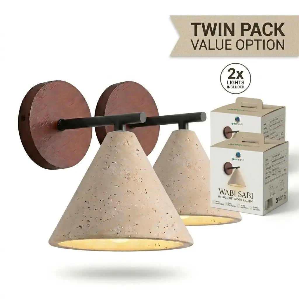Wabi Sabi Natural Stone Travertine Wall Light