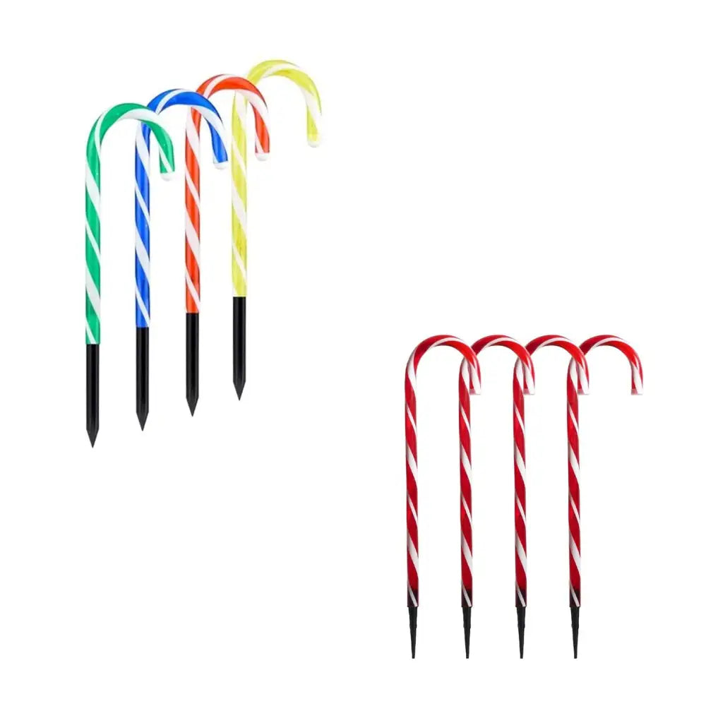 Lexi Lighting Christmas Path Light Set of 4 Connectable Candy Cane - 2 Colour Options