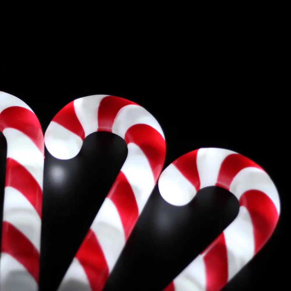 Lexi Lighting Christmas Path Light Set of 6 Dual Power LED Candy Cane Stakes LLPTH05-P