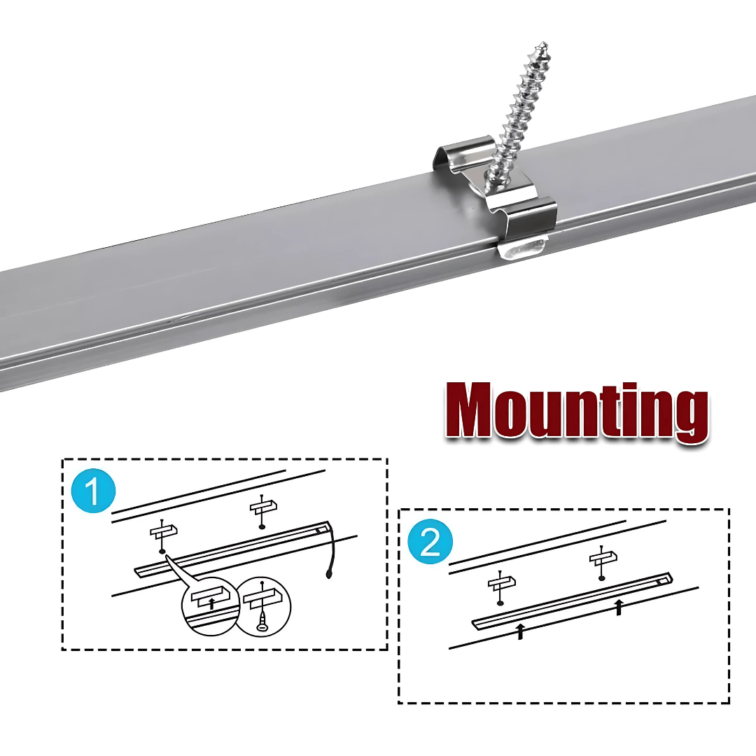 Green Earth Lighting Australia Aluminium extrusion 1M Kit Surface Mount Corner Aluminium Profile - Silver 16mm x 16mm