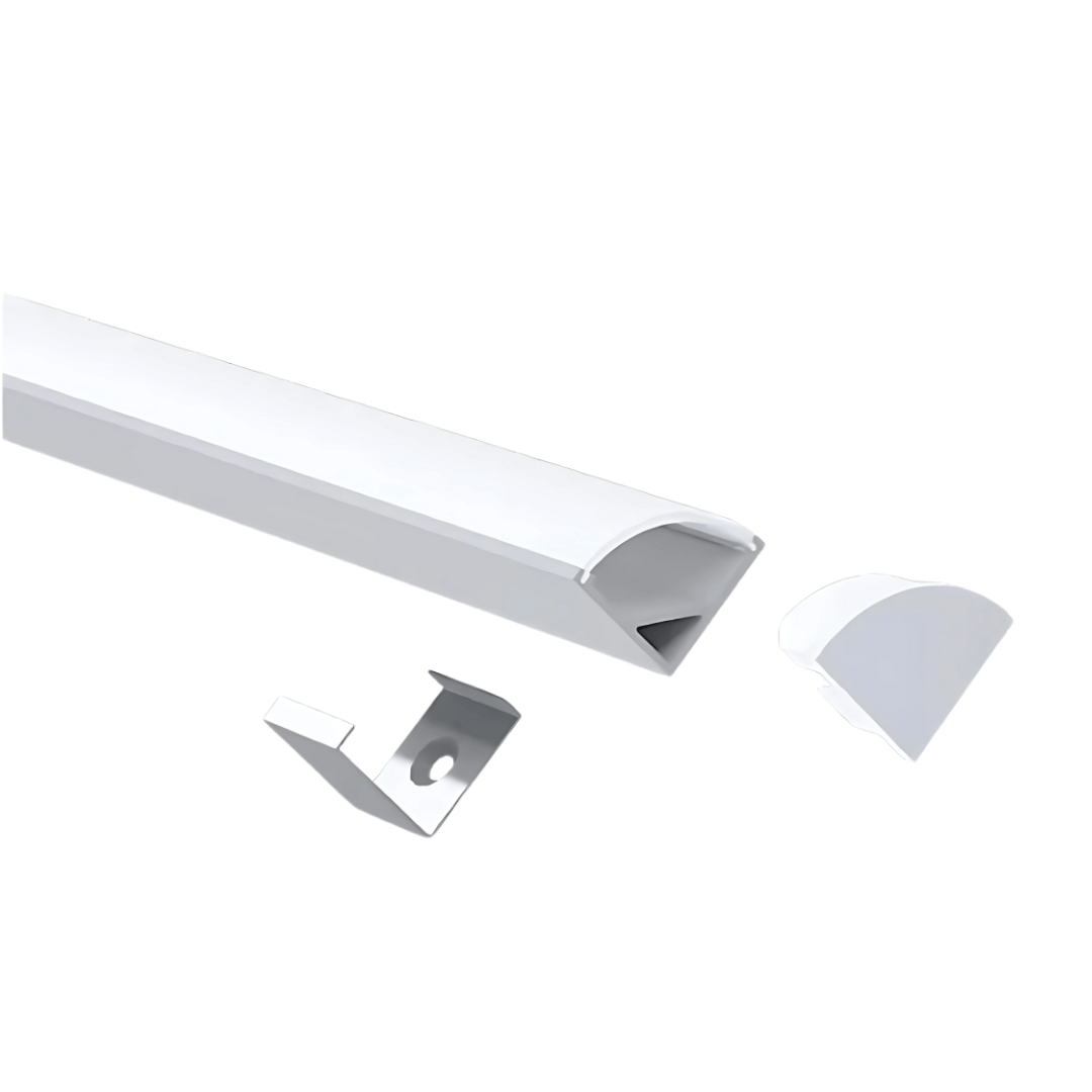 Green Earth Lighting Australia Aluminium extrusion 1M Kit Surface Mount Corner Aluminium Profile - Silver 16mm x 16mm