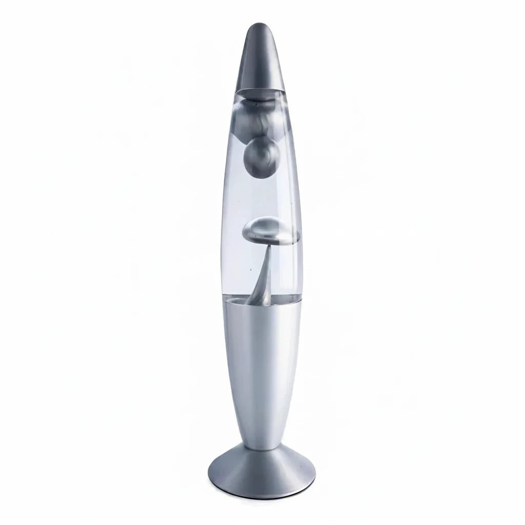Silver Metallic Magma Motion Lamp – Retro Lava Lamp