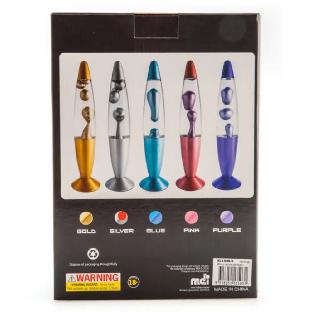MDI Lava Lamp Silver Metallic Lava Lamps KLS-MML/S
