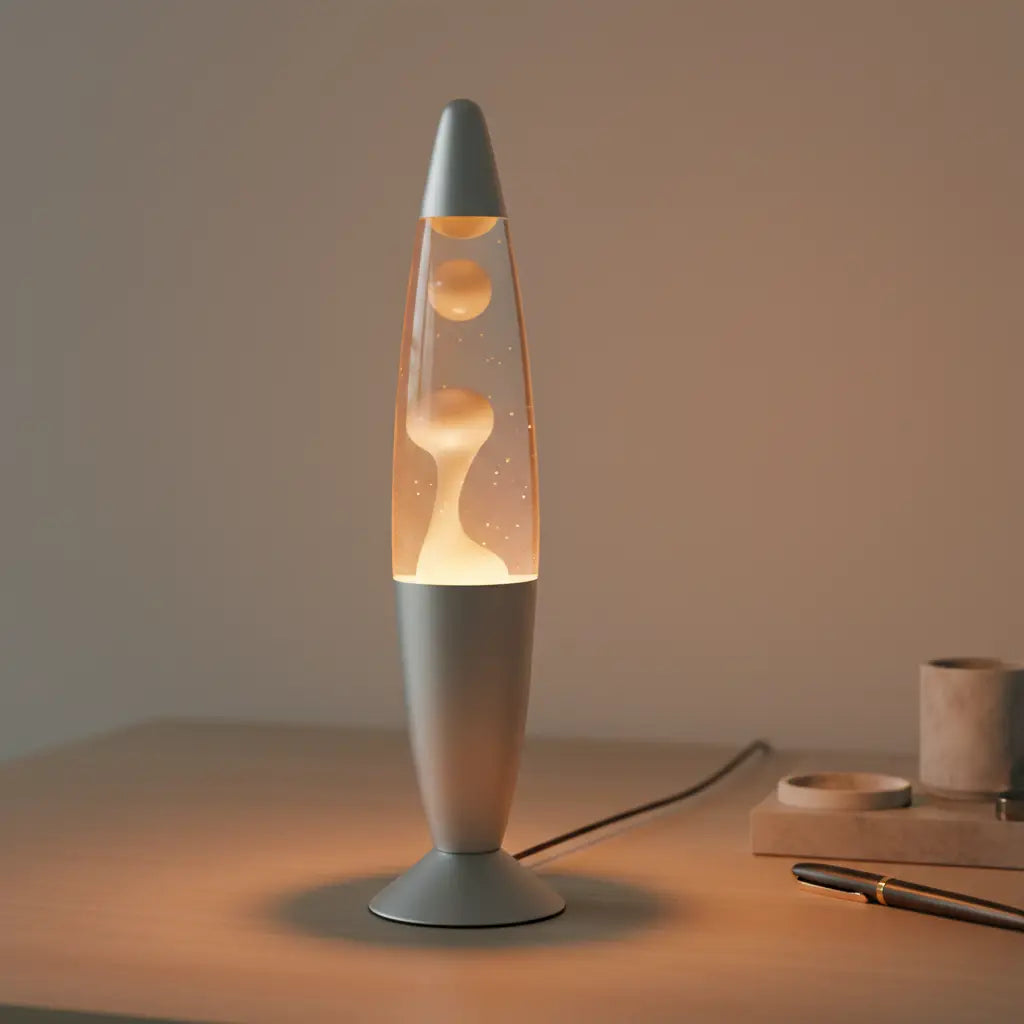Metallic Silver Magma Motion Lava Lamp