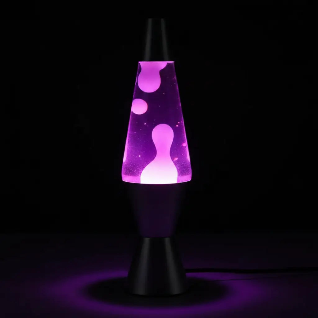 Silver White Purple Diamond Motion Lava Lamp