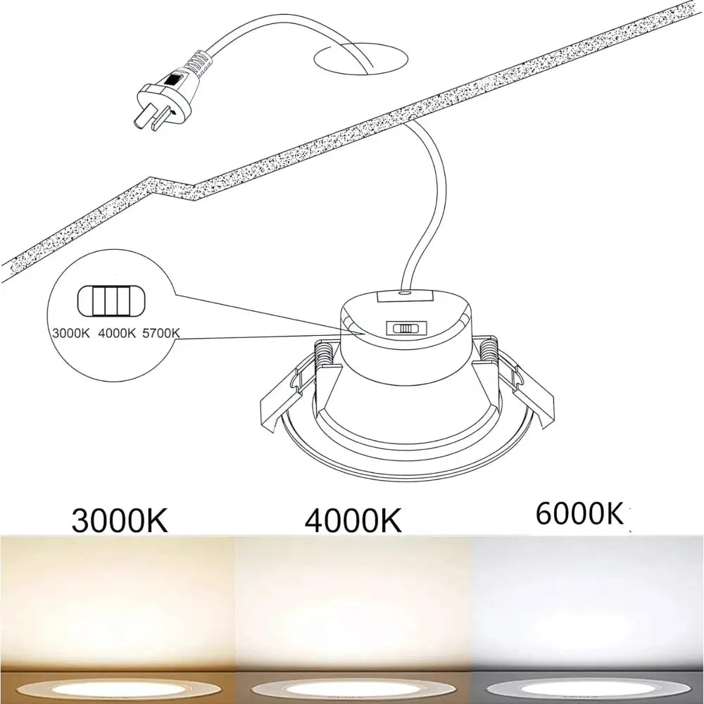 10W Tri-Colour LED Downlight | 90mm Cut Out | Reno Eco Trade Pack 10 - Home & Garden > Lighting