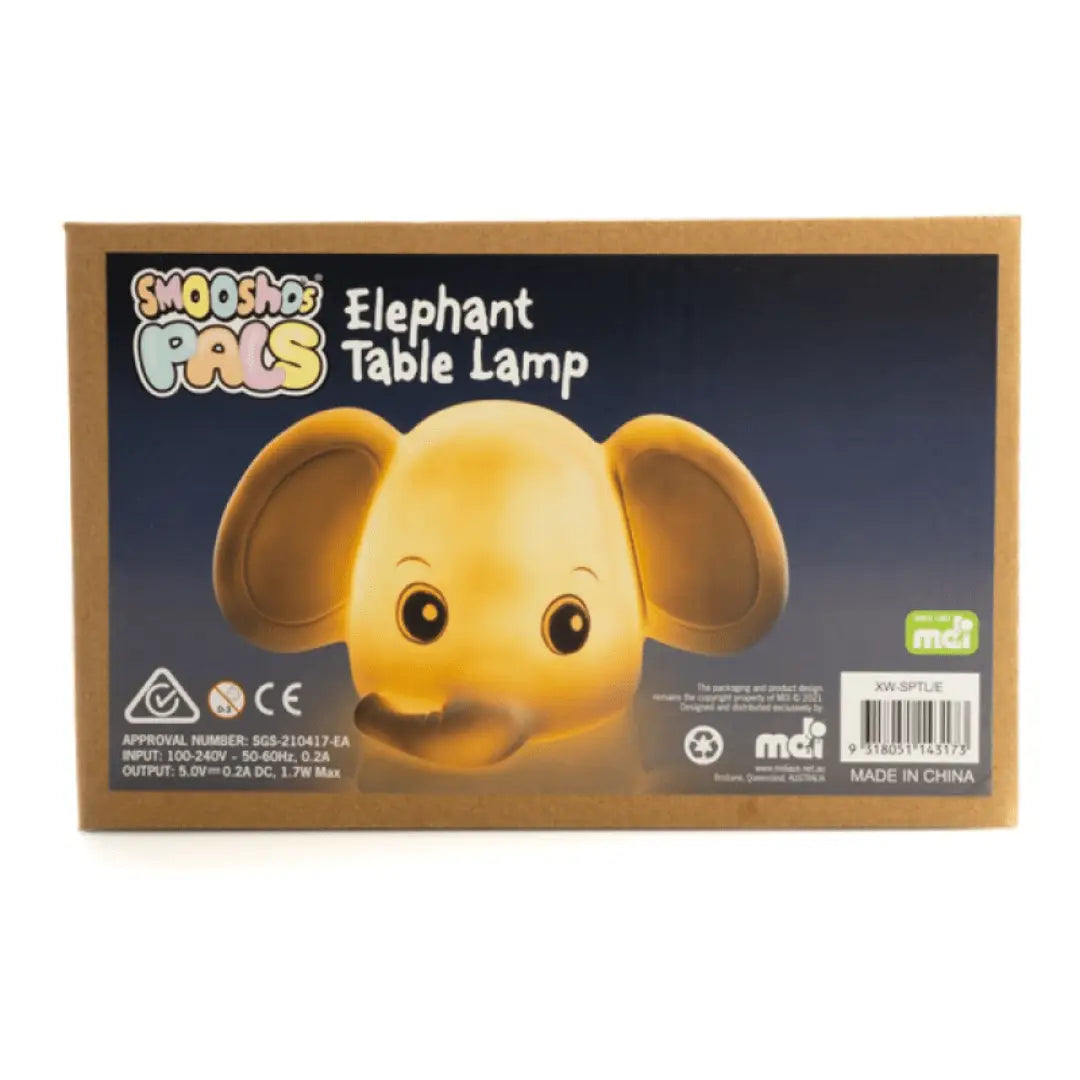 Smooshos Pals Elephant Table Lamp Night Light for Kids