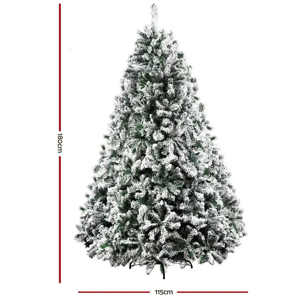 Snowy Christmas Tree 1.8m with 758 Tips