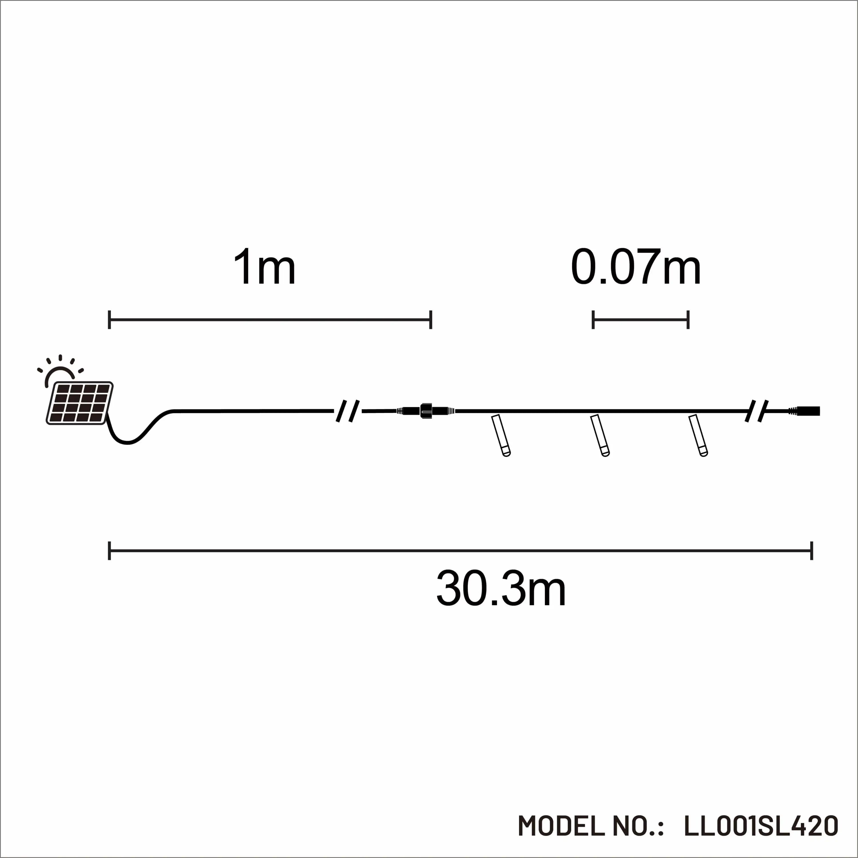420 Led Solar Fairy Lights Christmas Tree Light Set 30m