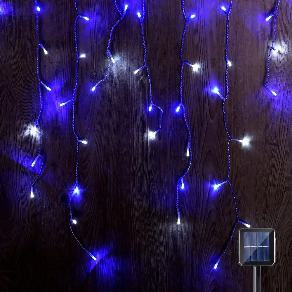 Lexi Lighting Curtain&Icicle Light Warmwhite Solar 480 LED Icicle Light - 4 Colour Options