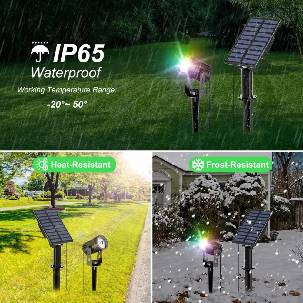 Green Earth Lighting Australia Garden Series II Professional Grade 3000K 4 Piece DIY LED Solar 4 in 1 Garden Spike Kit MONET3K