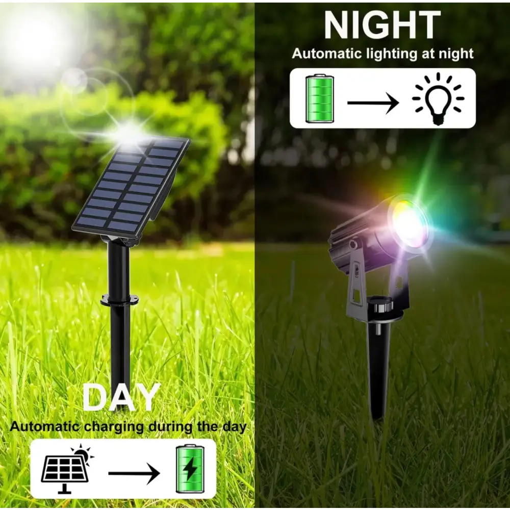 Green Earth Lighting Australia Garden Series II Professional Grade 3000K 4 Piece DIY LED Solar 4 in 1 Garden Spike Kit MONET3K
