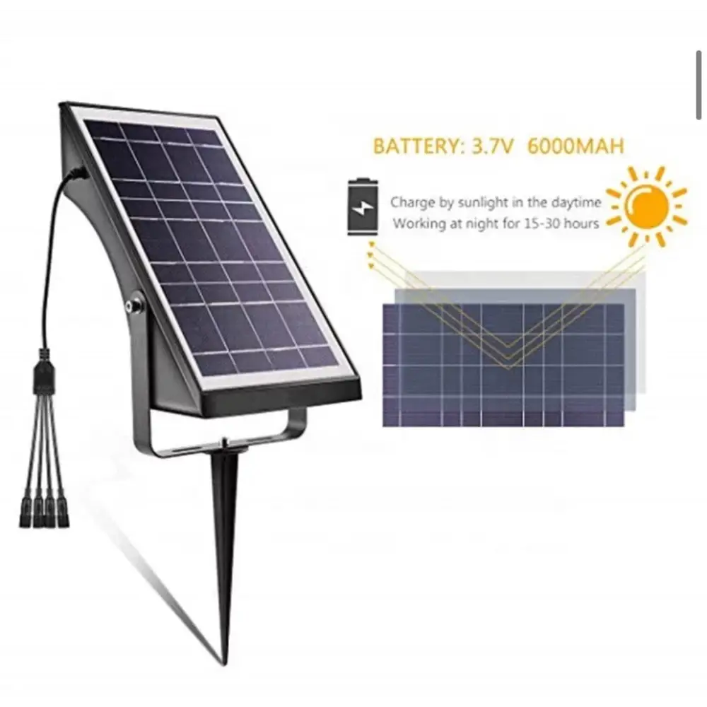 Green Earth Lighting Australia Garden Series II Professional Grade 3000K 4 Piece DIY LED Solar 4 in 1 Garden Spike Kit MONET3K
